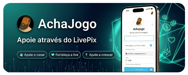 LivePix — apoiar o ACHAJOGO
